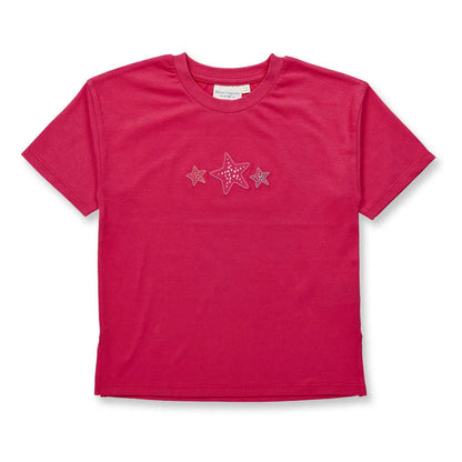 Kinder T-Shirt mit Seestern, Modell SOPHIE, pink