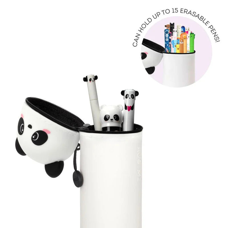 2 in 1 Federmäppchen KAWAII aus weichem Silikon - Panda