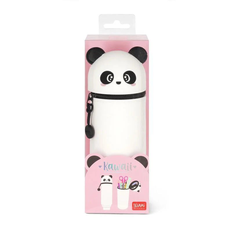 2 in 1 Federmäppchen KAWAII aus weichem Silikon - Panda