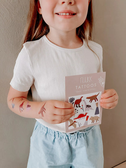 vegane Kindertattoos - Dino-Crew