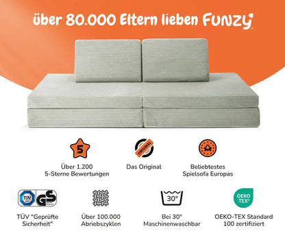 SPIELSOFA - Cord Salbei Grün