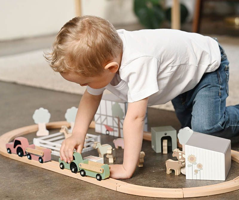 Spielbahnset - Bauernhof mit Tieren