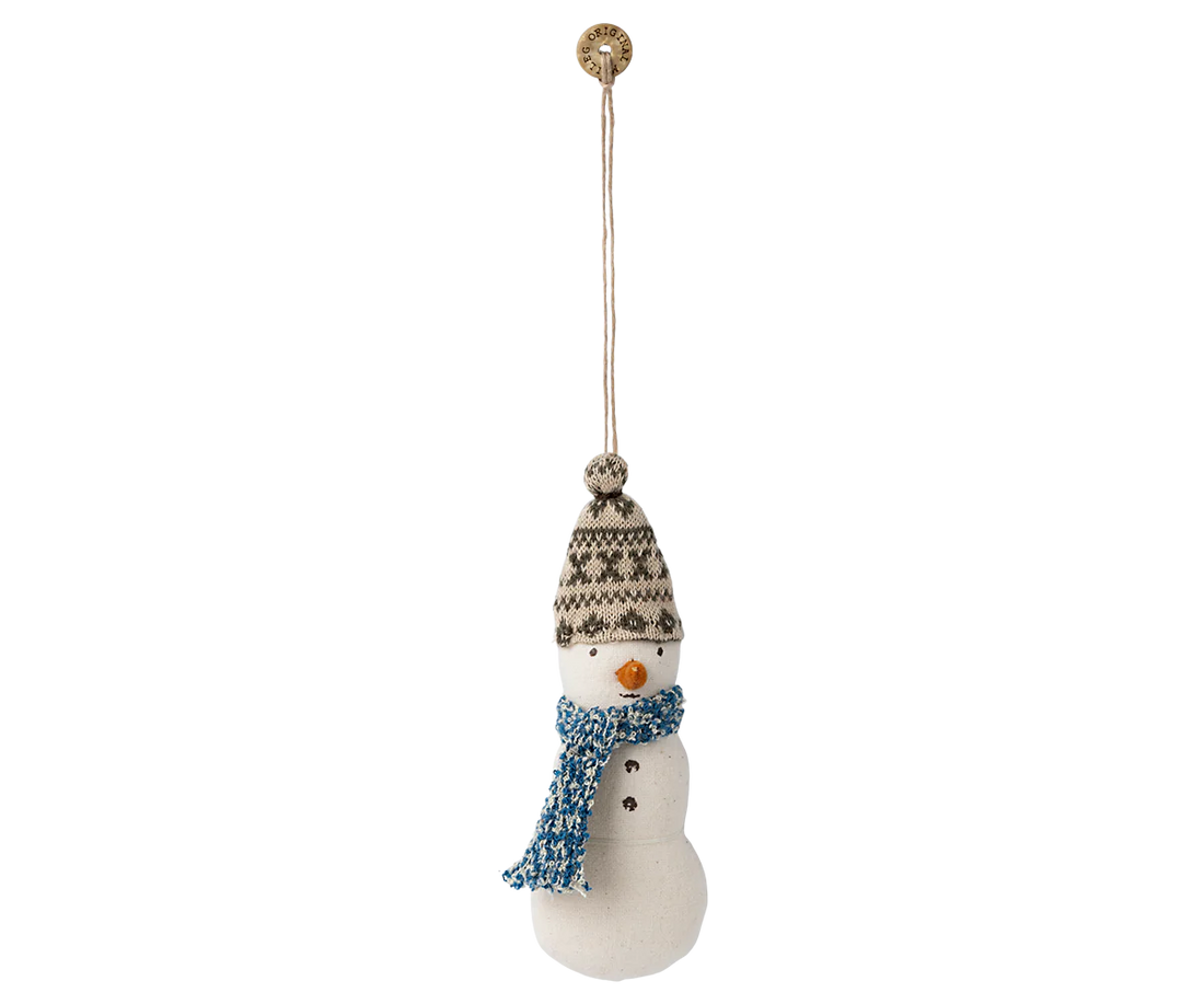 Schneemannornament - Blau