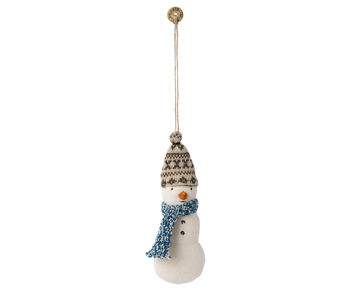 Schneemannornament - Blau