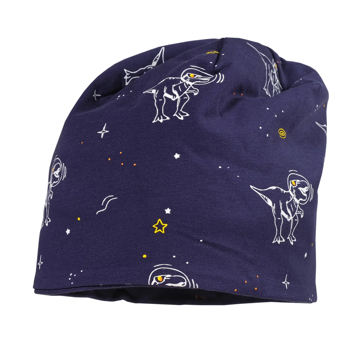 Kids Beanie &quot;Space Dino&quot; reversible, glow in the dark