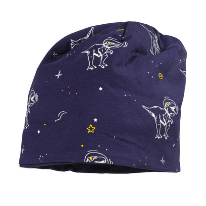 Kids Beanie &quot;Space Dino&quot; reversible, glow in the dark