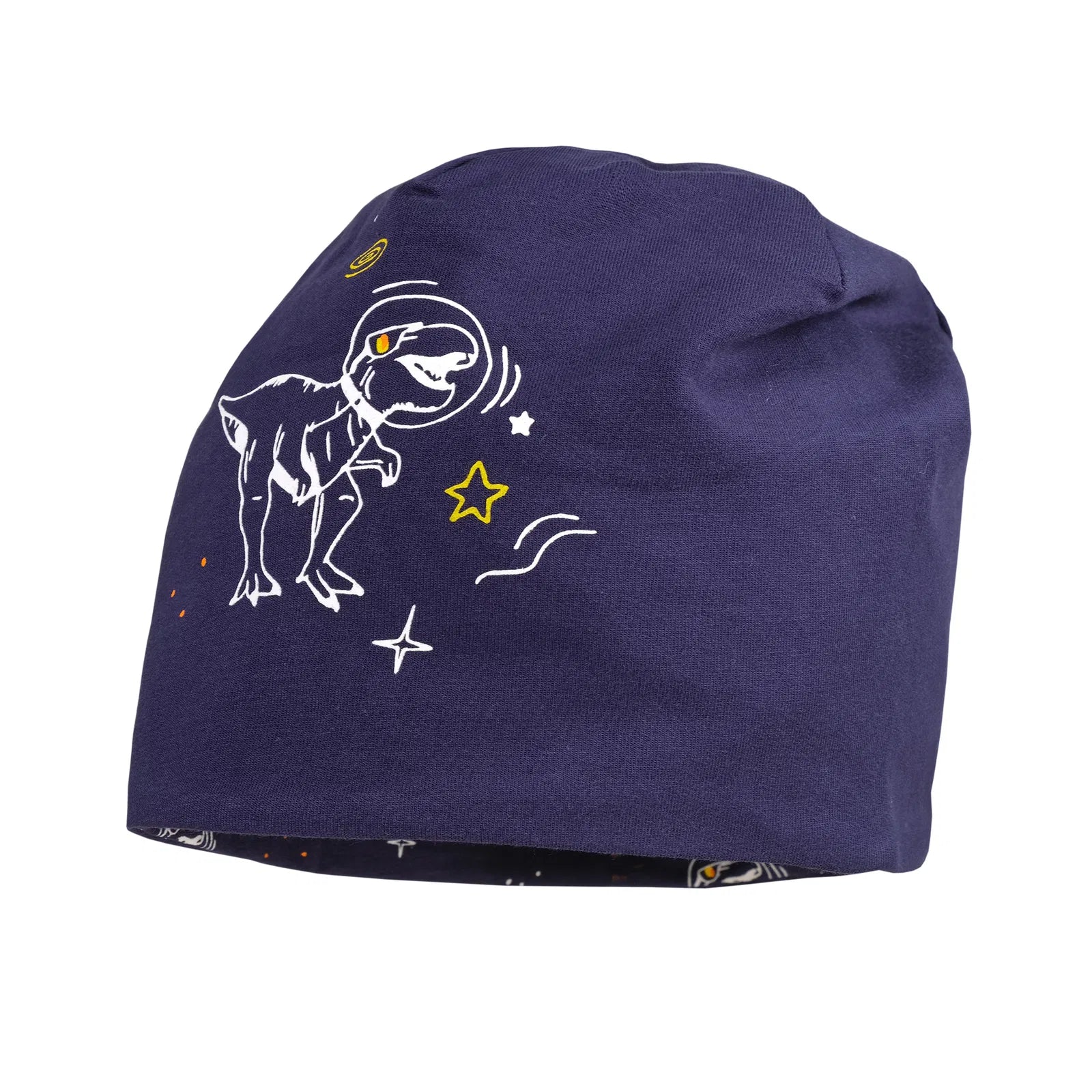 Kids Beanie &quot;Space Dino&quot; reversible, glow in the dark