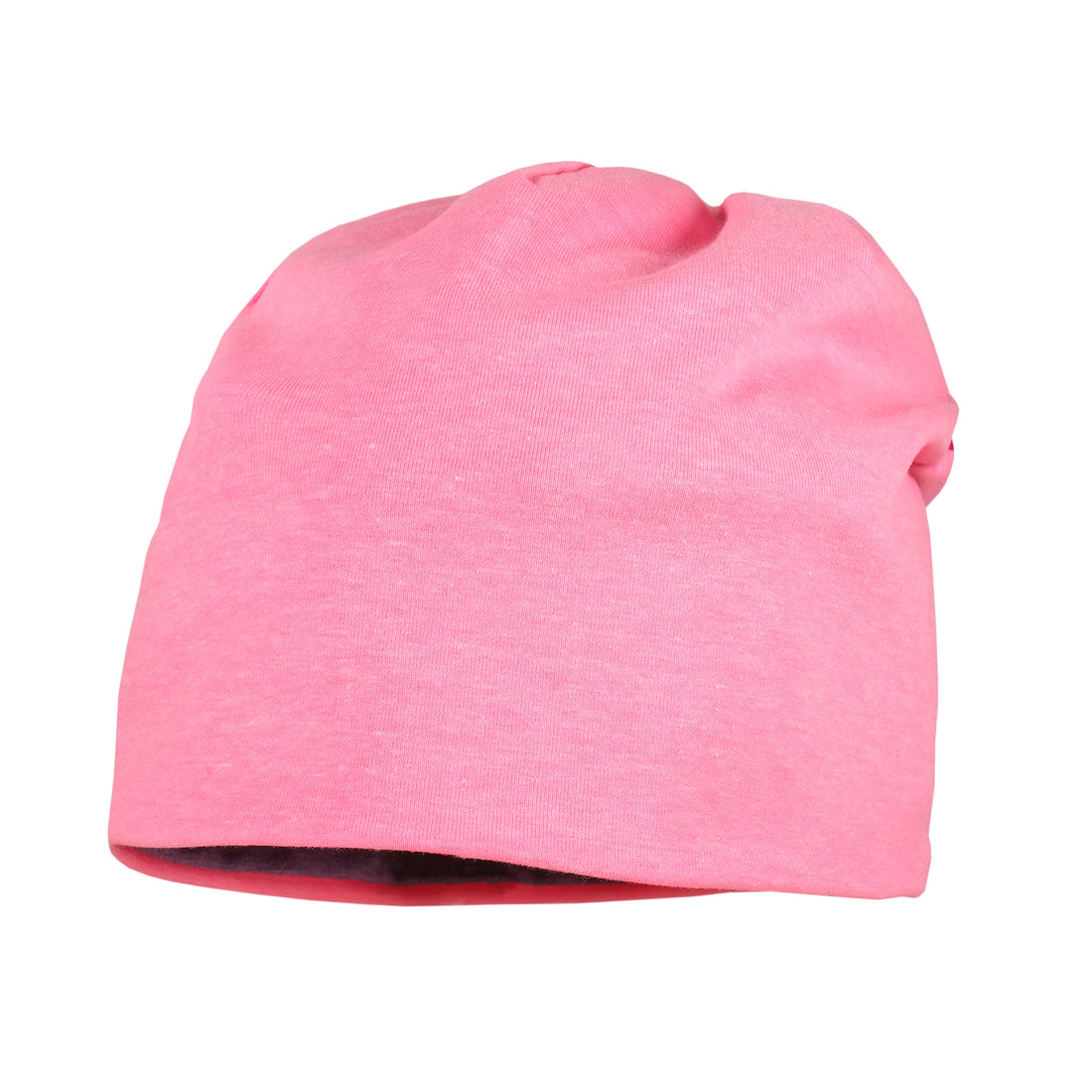 Kids Beanie, wendbar &amp; relektierend - violettmeliert