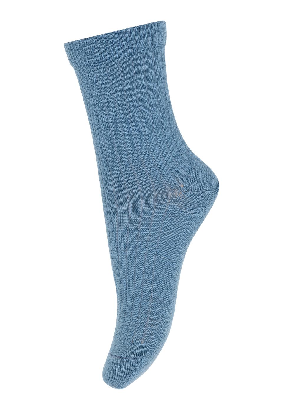 gerippte Wollsocken - provincial blue