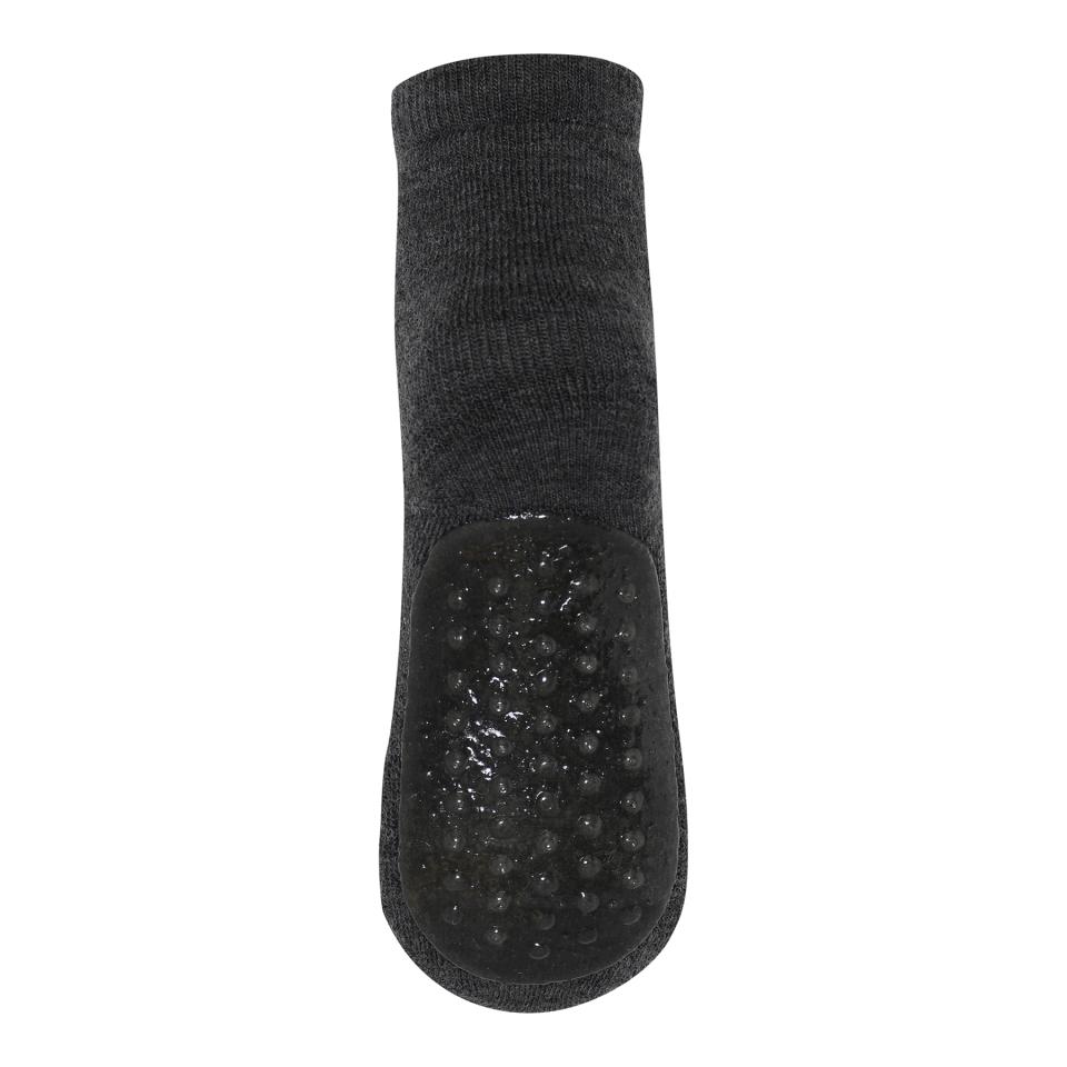 Stoppersocken aus Wolle - dark grey melange