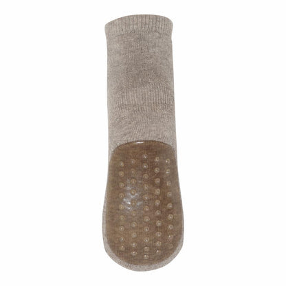 Stoppersocken aus Wolle - light brown melange